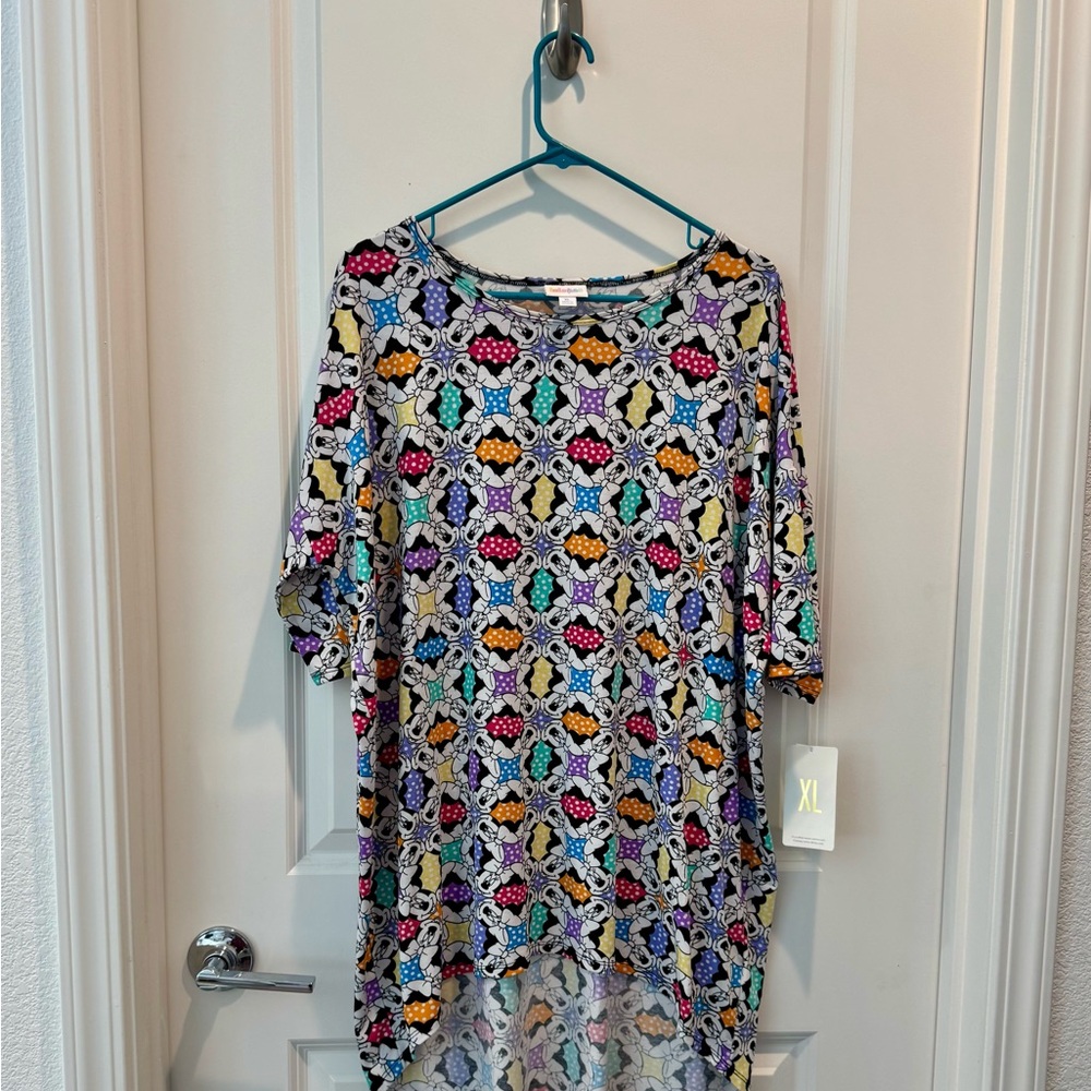 Lularoe Disney Irma Tunic Style Women’s Top SIZE XL Minnie New with tags!